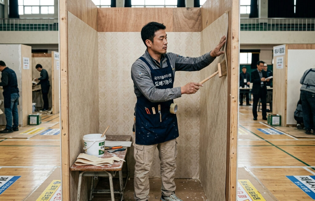 도배기능사 자격증 시험 실기 난이도