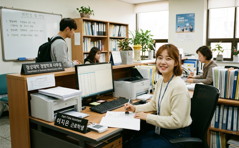 대학생 알바 학과 사무실
